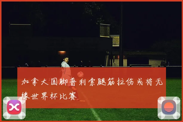 加拿大国脚普利索腿筋拉伤或将无缘世界杯比赛